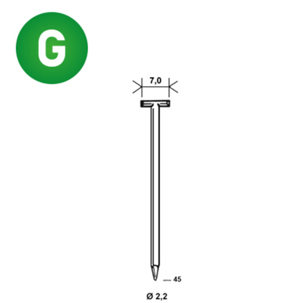10000 POINTES T-45 GALVA - ASLAFIX - 6T-452
