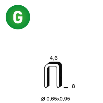 20000 AGRAFES TB-08 GALVA - ASLAFIX - 6TB081
