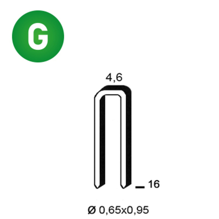 10000 AGRAFES TB-16 GALVA - ASLAFIX - 6TB161