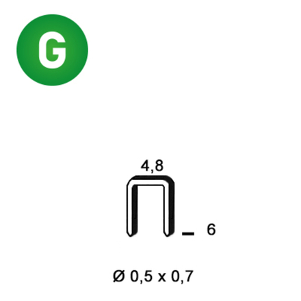 32000 AGRAFES U-06 GALVA - ASLAFIX - 6U-061