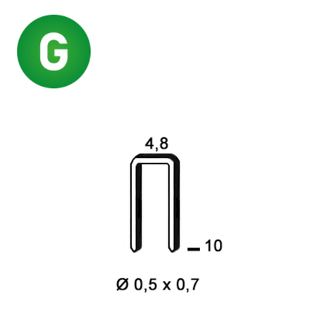 23000 AGRAFES U-10 GALVA - ASLAFIX - 6U-101