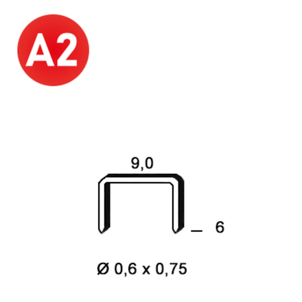 10000 AGRAFES V-06 INOX - ASLAFIX - 6V-069