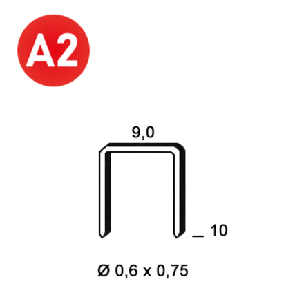 10000 AGRAFES V-10 INOX - ASLAFIX - 6V-109
