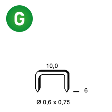 10000 AGRAFES VF-06 GALVA - ASLAFIX - 6VF061