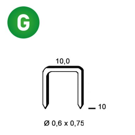 10000 AGRAFES VF-10 GALVA - ASLAFIX - 6VF101