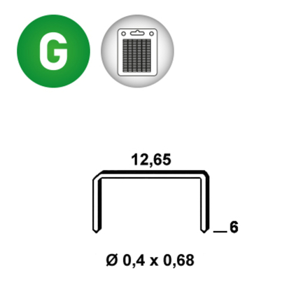 AGRAFES VS-06 MM GALVA BLISTER 2860 - ASLAFIX - 6VS061BL