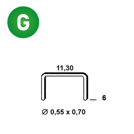 6000 AGRAFES VX-06 GALVA - ASLAFIX - 6VX061