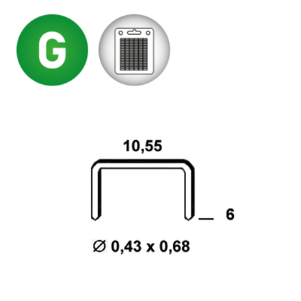 AGRAFES VZ-06 BLISTER 2800 - ASLAFIX - 6VZ061BL