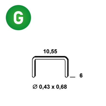 6700 AGRAFES VZ-06 GALVA - ASLAFIX - 6VZ061