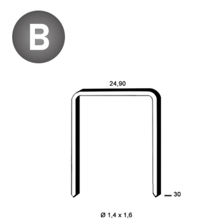 10000 AGRAFES WC-30 CLAIRES - ASLAFIX - 6WC301