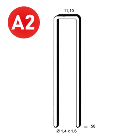 9500 AGRAFES Z-50 INOX - ASLAFIX - 6Z-509