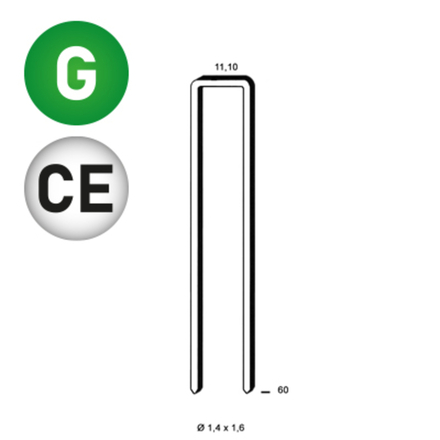 5000 AGRAFES Z-60 GALVA 12µ - ASLAFIX - 6Z-601CE