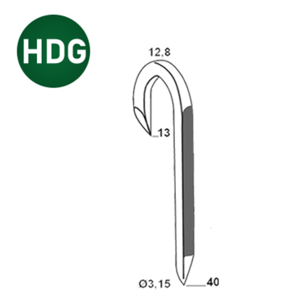 2000 CRAMPILLONS BD 3,15X40/13 GALVA - ASLAFIX - BDCR324013