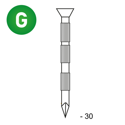 POINTE BÉTON TC GALVA 3,5X30 -1KG - ASLAFIX - BE350301