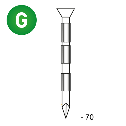 POINTE BÉTON TC GALVA 3,5X70 -1KG - ASLAFIX - BE350701
