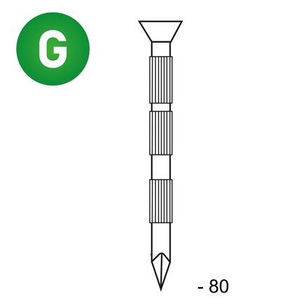 POINTE BÉTON TC GALVA 3,5X80 -1KG - ASLAFIX - BE350801