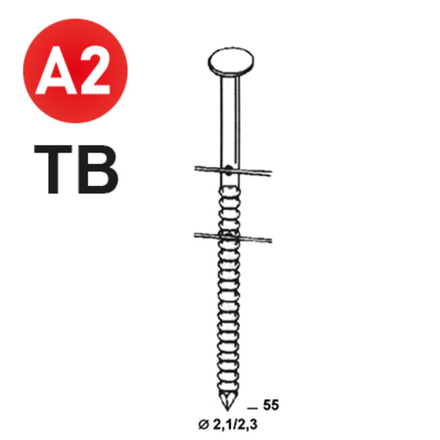 7200 COILS BO 21/23 X 55 ANNELÉES INOX TB - ASLAFIX - BO-21558
