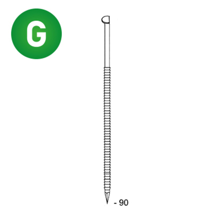 2200 POINTES D34° 31 X 90 ANNELÉES GALVA - ASLAFIX - D3431906