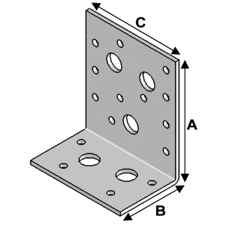 ÉQUERRE RENFORCÉE 90X50X80X3,0 - ASLAFIX - ER09050830