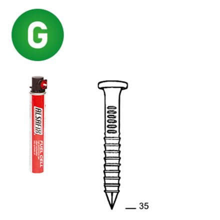 PACK 34° 40X35 ANNELÉES GALVA + 2 GAZ - ASLAFIX - P3440356