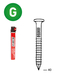 PACK 34° 40X40 ANNELÉES GALVA + 2 GAZ - ASLAFIX - P3440406