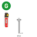 PACK 2 000 J-20 GALVA + 2 GAZ GAZ0020 - ASLAFIX - P6J-201