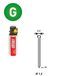 PACK 2 000 J-25 GALVA + 2 GAZ GAZ0020 - ASLAFIX - P6J-251