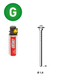 PACK Pointes fines BRADS 20°+GAZ 16/38 GALVA - ASLAFIX - PO62350