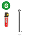 PACK Pointes fines BRADS 20°+GAZ 16/45 GALVA - ASLAFIX - PO62360