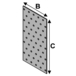 PLAQUE PERFORÉE 100X300X2,0 - ASLAFIX - PP100300