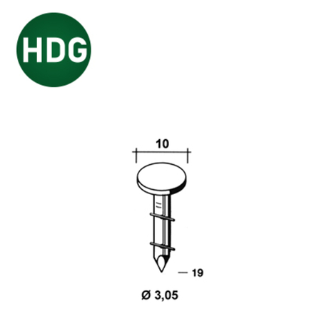 7200 COILS 3,05 X 19 ANNELÉES HDG - ASLAFIX - R163019G