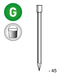 Pointes tête homme galvanisée 2,2X45 EN SEAU DE 5 KG - ASLAFIX - TH220455S