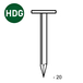 TEL LISSE HDG 2,0X20 - 2,5 KG - ASLAFIX - TL200205