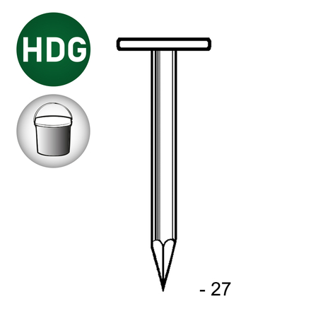 TEL LISSE HDG 2,5X27 EN SEAU DE 5 KG - ASLAFIX - TL250275S