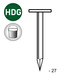 TEL LISSE HDG 2,5X27 EN SEAU DE 5 KG - ASLAFIX - TL250275S