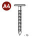 POINTES TÊTES EXTRA LARGE ANNELÉES INOX 3,1/3,4X70 - 1KG - ASLAFIX - TL310709