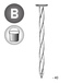 Pointe tête plate carré-torsadée 2,2X40 EN SEAU DE 5 KG - ASLAFIX - TP220404S
