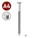 Pointe tête plate annelée inox 31/34X80 EN SEAU DE 5 KG - ASLAFIX - TP310809S