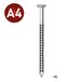 Pointe tête plate annelée inox 31/34X80 - 1 KG - ASLAFIX - TP310809