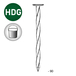 Pointe tête plate carré-torsadée HDG 3,6X90 EN SEAU DE 5 KG - ASLAFIX - TP360907S
