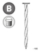 Pointe tête plate carré-torsadée 4,0X100 EN SEAU DE 5 KG - ASLAFIX - TP401004S