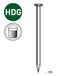 Pointe tête plate lisse HDG 4,5X100 EN SEAU DE 5 KG - ASLAFIX - TP451005S