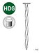Pointe tête plate carré-torsadée HDG 4,5X110 EN SEAU DE 5 KG - ASLAFIX - TP451107S