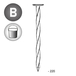 Pointe tête plate carré-torsadée 6,5X220 EN SEAU DE 5 KG - ASLAFIX - TP652204S