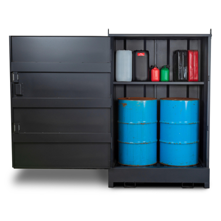 Armoire drumbank 2 fûts plus étagères db2s - 1405x925x2195 ARMORGARD - DB2S
