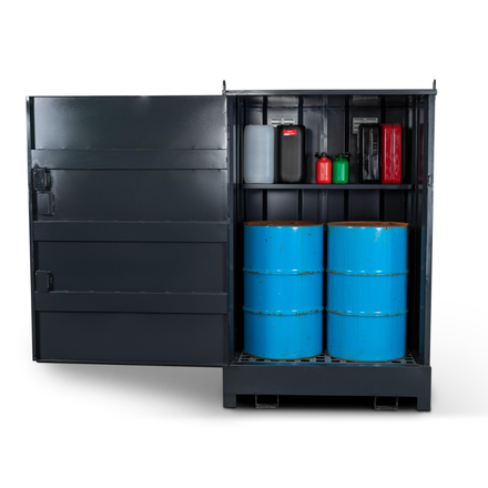Armoire drumbank 4 fûts plus étagères db4s - 1405x1420x2195ARMORGARD - DB4S
