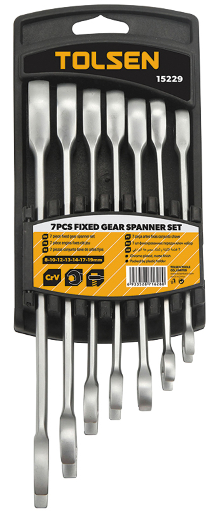 Kit 7 cles mixtes a cliquet (15229) TOLSEN - 100130