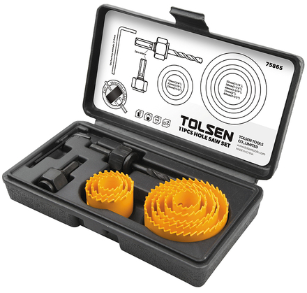 Kit 11 scies cloches (75865) TOLSEN - 100318
