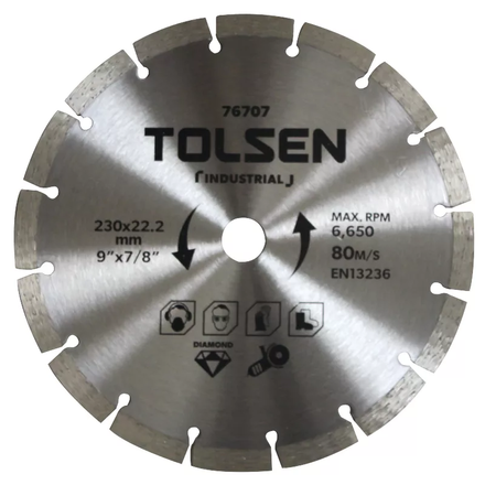 Disque diamant 10mm 230x2x22mm (76707) TOLSEN - 100330