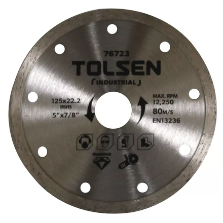 Disque diamant 6mm 125x2x22mm (76723) TOLSEN - 100331